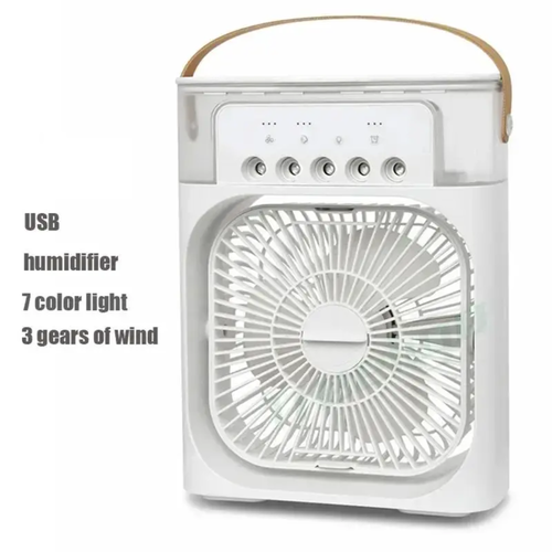 Ventilador con Luz LED y Humidificador
