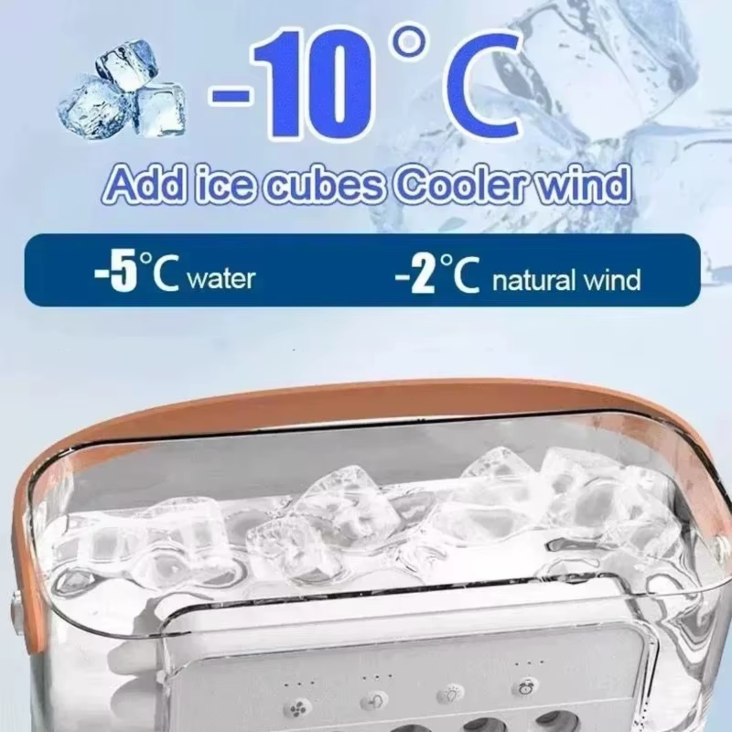 Ventilador con Luz LED y Humidificador